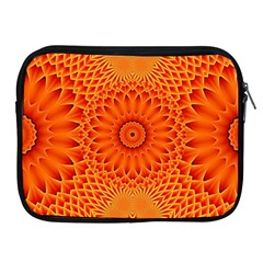 Lotus Fractal Flower Orange Yellow Apple Ipad 2/3/4 Zipper Cases by EDDArt