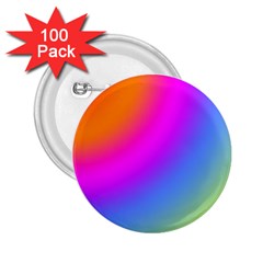 Radial Gradients Red Orange Pink Blue Green 2 25  Buttons (100 Pack)  by EDDArt