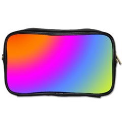 Radial Gradients Red Orange Pink Blue Green Toiletries Bags by EDDArt