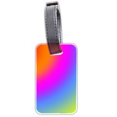 Radial Gradients Red Orange Pink Blue Green Luggage Tags (two Sides) by EDDArt