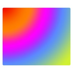 Radial Gradients Red Orange Pink Blue Green Double Sided Flano Blanket (small)  by EDDArt