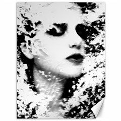 Romantic Dreaming Girl Grunge Black White Canvas 36  X 48   by EDDArt
