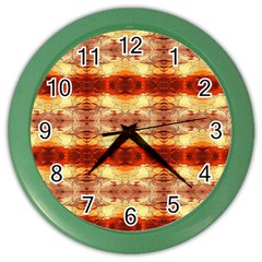 Fabric Design Pattern Color Color Wall Clocks