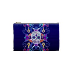 Día De Los Muertos Skull Ornaments Multicolored Cosmetic Bag (small)  by EDDArt