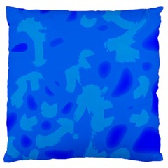 Simple Blue Standard Flano Cushion Case (one Side) by Valentinaart