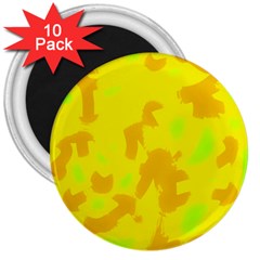 Simple Yellow 3  Magnets (10 Pack)  by Valentinaart