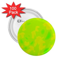 Simple yellow and green 2.25  Buttons (100 pack) 