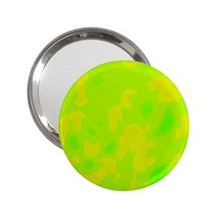 Simple yellow and green 2.25  Handbag Mirrors