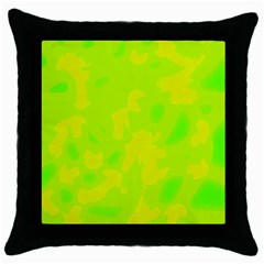 Simple yellow and green Throw Pillow Case (Black)