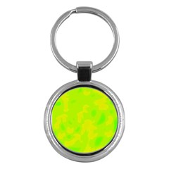 Simple Yellow And Green Key Chains (round)  by Valentinaart