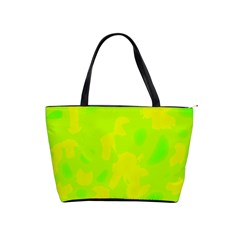 Simple yellow and green Shoulder Handbags