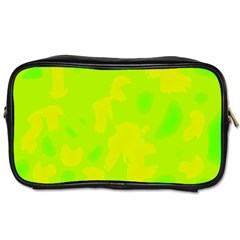 Simple yellow and green Toiletries Bags