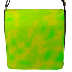 Simple yellow and green Flap Messenger Bag (S)