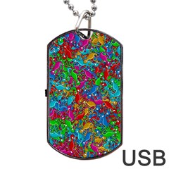 Lizards Dog Tag Usb Flash (two Sides)  by Valentinaart