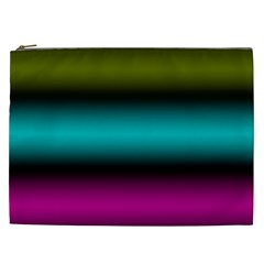 Dark Green Mint Blue Lilac Soft Gradient Cosmetic Bag (xxl)  by designworld65