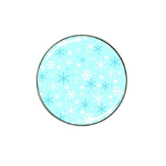 Blue Xmas Pattern Hat Clip Ball Marker (4 Pack)