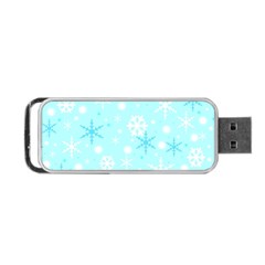 Blue Xmas Pattern Portable Usb Flash (two Sides)