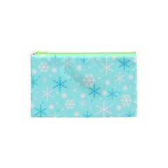 Blue Xmas Pattern Cosmetic Bag (xs) by Valentinaart