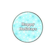 Happy Holidays Blue Pattern Hat Clip Ball Marker (4 Pack) by Valentinaart