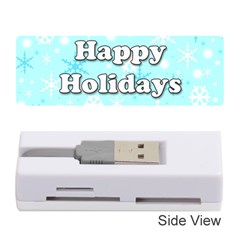 Happy Holidays Blue Pattern Memory Card Reader (stick)  by Valentinaart