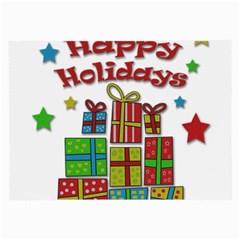 Happy Holidays - Gifts And Stars Large Glasses Cloth (2-side)