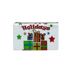 Happy Holidays - Gifts And Stars Cosmetic Bag (small) 