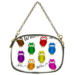 Cute Owls - Who? Chain Purses (two Sides)  by Valentinaart