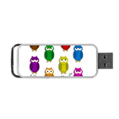 Cute Owls - Who? Portable Usb Flash (two Sides) by Valentinaart