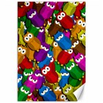 Cute owls mess Canvas 12  x 18   11.88 x17.36  Canvas - 1