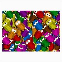 Cute Owls Mess Large Glasses Cloth