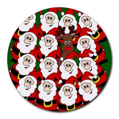 Did You See Rudolph? Round Mousepads by Valentinaart