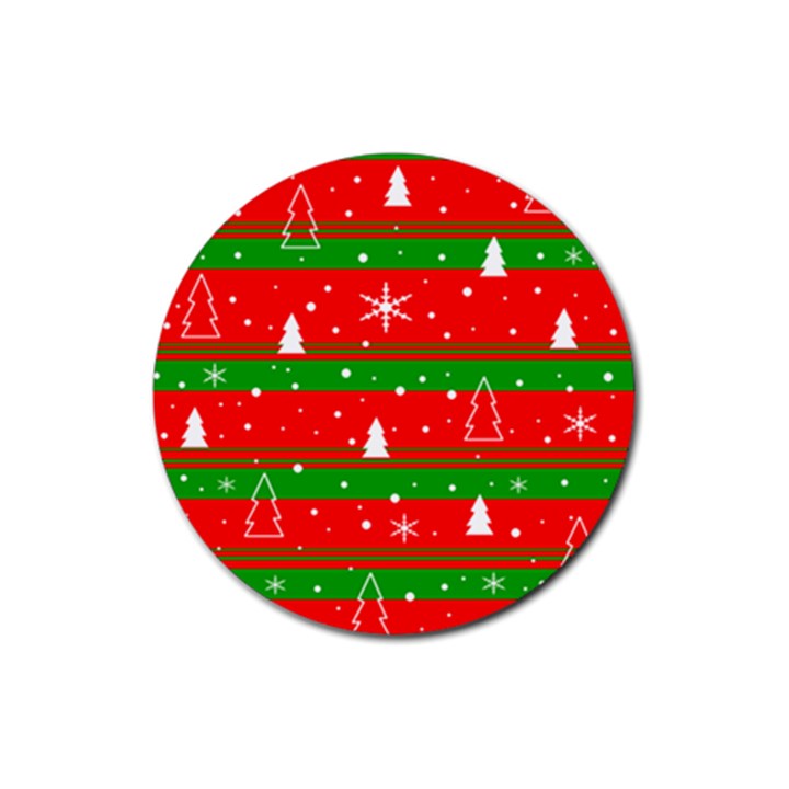 Xmas pattern Rubber Round Coaster (4 pack) 