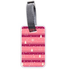 Pink Xmas Luggage Tags (two Sides) by Valentinaart