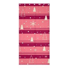 Pink Xmas Shower Curtain 36  X 72  (stall) 