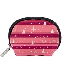 Pink Xmas Accessory Pouches (small)  by Valentinaart