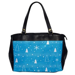 Blue Xmas Office Handbags by Valentinaart