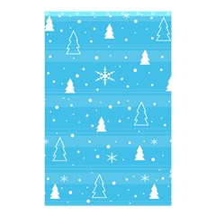 Blue Xmas Shower Curtain 48  X 72  (small)  by Valentinaart