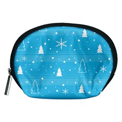 Blue Xmas Accessory Pouches (medium)  by Valentinaart