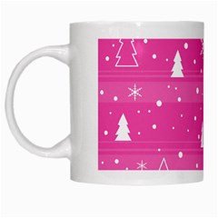 Magenta Xmas White Mugs by Valentinaart