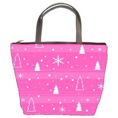 Magenta Xmas Bucket Bags by Valentinaart