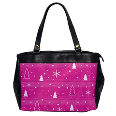 Magenta Xmas Office Handbags by Valentinaart