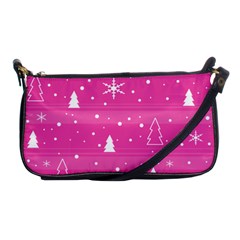 Magenta Xmas Shoulder Clutch Bags by Valentinaart