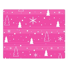 Magenta Xmas Double Sided Flano Blanket (large)  by Valentinaart