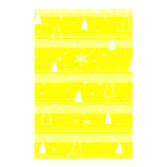 Yellow Xmas Shower Curtain 48  X 72  (small)  by Valentinaart