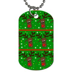 Reindeer Pattern Dog Tag (two Sides) by Valentinaart