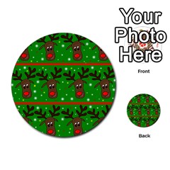 Reindeer Pattern Multi-purpose Cards (round) 