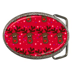 Reindeer Xmas Pattern Belt Buckles by Valentinaart