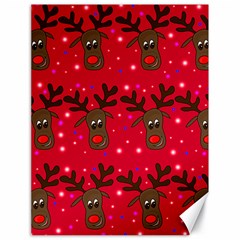 Reindeer Xmas Pattern Canvas 18  X 24  