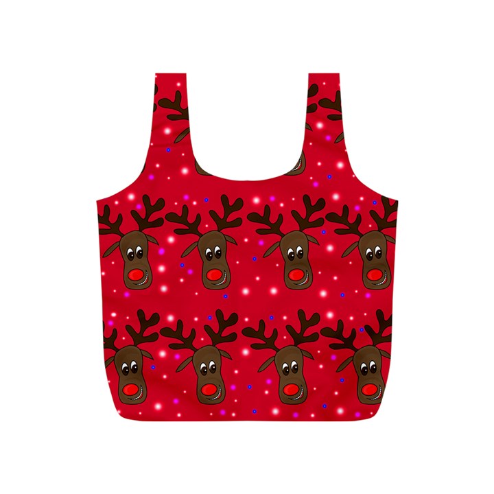 Reindeer Xmas pattern Full Print Recycle Bags (S) 