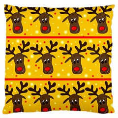 Christmas Reindeer Pattern Large Cushion Case (two Sides)